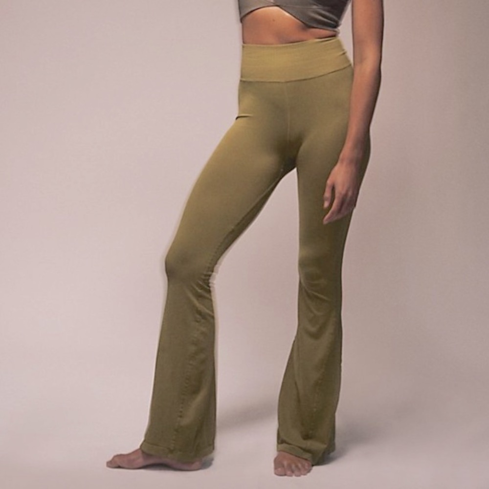 FP Movement Good Karma Flare Leggings Dusted Army Green